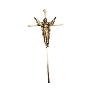Croix décorative en laiton de qualité supérieure pour la décoration murale intérieure, usage religieux chrétien spirituel. - Product Image 2