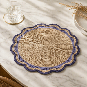 Low Quantity <b>Table</b> <b>Mat</b> Custom Washable Cotton Circular Wholesale Raffia <b>Table</b> <b>Mat</b> Heat Resistant Antislip <b>Table</b> <b>Mat</b> from India - Product Image 5