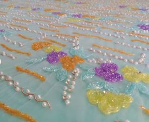 Soft Lace <b>Embroidery</b> Fabric for Baby Dress and Kids Wear Couture <b>Embroidery</b> Textile High End Fashion Collection Use - Product Image 3