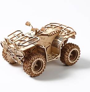 Kit de modèle de quad en bois à construire soi-même |   Puzzle en bois découpé au laser 3D |   Jouet éducatif STEM à assembler mécaniquement, décoration écologique - Product Image 2