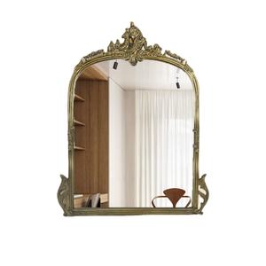Tendance doré grand miroir mural salle de bain décoration salon cadres en métal pour la maison hall bureau tenture murale miroir - Product Image 1
