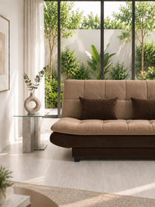 Canapé-lit Roblox Marron 2-en-1 par Emerald Sofa pour Appartement, Hôtel, Villa, Maison - Fabricant de Canapés - Canapé Convertible en Tissu Personnalisé - Product Image 2
