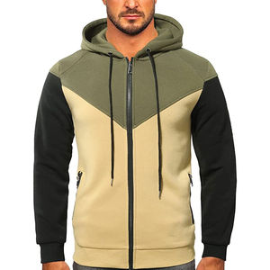 Sweat-shirts à capuche zippés pour hommes de haute qualité, couleur unie, décontractés, coupe oversize, nouvelle collection, vente chaude, vente en gros - Product Image 4