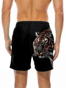 Venta Directa de Fábrica: Pantalones de Playa Casuales para Hombre, de Secado Rápido, con Estampado 3D por Sublimación y Letras, Tipo Halter - Product Image 4