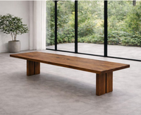 Table à manger en bois massif de noyer, vente en gros d'usine, pour salle à manger, usage intérieur/extérieur, mobilier pour hôtels et maisons, vente en gros OEM