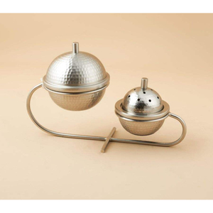 Novelty Metal <b>Serving</b> Set Round <b>Lidded</b> <b>Bowls</b> Polished Gold Finish <b>with</b> Arched Stand for Dry Fruits and Nuts <b>Serving</b> <b>Bowls</b> - Product Image 3