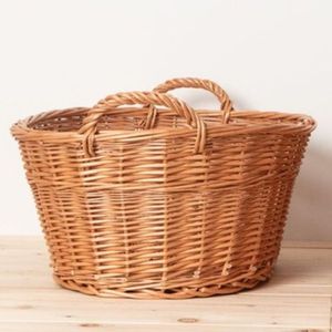 Traiditional Design Rustic Oval Rattan <b>Basket</b> <b>With</b> <b>Handles</b> for Laundry and Clothes Organizer Natural Handicraft From Vietnam - Product Image 2