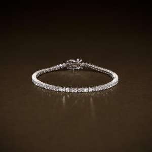 Bracelet tennis pour femme avec diamants de laboratoire 3.22CTW, taille brillant rond, diamants certifiés E-F VVS2, bijoux élégants pour usage quotidien - Product Image 1