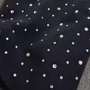 Survêtement noir pour filles, pantalon évasé effet délavé, sweat-shirt à manches à pois, coupe ample, tenue décontractée d'automne, longueur intégrale - Product Image 5