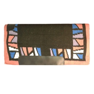 WESTERN BLANKETS HOUSE Tapis de selle équestre Western en laine et cuir, avec extérieur en coton et doublure en polycoton, design confortable pour l'équitation - Product Image 6