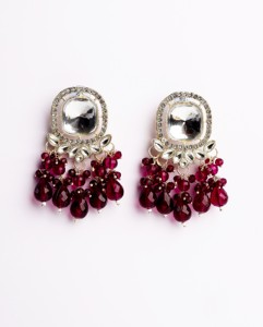 Pendientes de lujo con cuentas de colores pastel, hechos a mano, de aleación de zinc, chapados en oro tradicional, joyería étnica para bodas, para mujer - Product Image 2