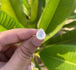 Pear Moonstone <b>Ring</b> Sterling <b>Silver</b> Teardrop Gemstone Handmade Jewelry Minimalist Women Elegant Statement <b>Ring</b> - Product Image 2