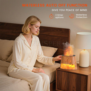 Difusor de Aroma de Sal del Himalaya Tallado con Diseño Elegante y Acabado de Cristal Natural, Estilo Moderno, Alta Calidad, Hecho en Pakistán - Product Image 3