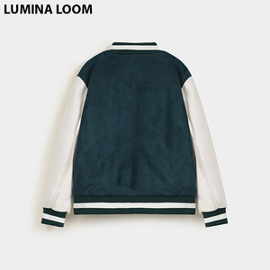 Blouson universitaire d'hiver personnalisé brodé en gros, en laine, style baseball, avec motif lettres, col montant et logo frontal, OEM - Product Image 5