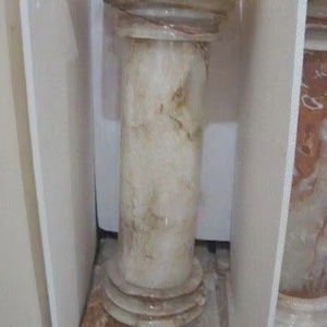 เสาหินอ่อนสีขาวสำหรับแกะสลักด้วยมือเสาเสาหินโอนิกซ์เสาหินอ่อนสีขาวทรงกลม - Product Image 1