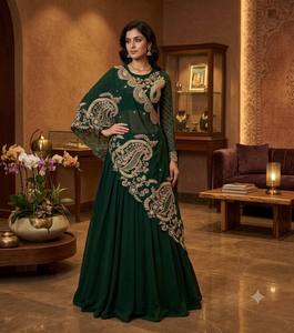 Conjunto de Lehenga Étnico de Lujo con Bordado de Lentejuelas y Cordones, Lehenga de Georgette y Elegante Shrug - Product Image 1