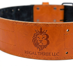 เข็มขัดยกน้ำหนัก Regal Three LLC หนังวัวแท้ ปรับระดับได้ รองรับเอว เข็มขัดแบบสองง่าม สำหรับผู้ชาย ฝึกซ้อม - Product Image 6