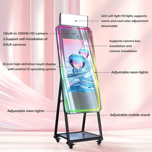 Cabina de Fotos con Espejo Mágico, Pantalla Táctil, Cámara HD de 1200W y Luces de Fotografía RGB - Product Image 5