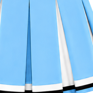 Jupe plissée bleu ciel, blanc et noir pour femme, taille haute, pour cheerleading, performance sportive, danse et uniforme de cheerleader - Product Image 5