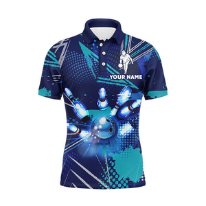 เสื้อโปโลโบว์ลิ่งผู้ชายแบบพิมพ์ลายตามสั่ง รุ่นใหม่ล่าสุด ผ้าซับเหงื่อ แห้งเร็ว ระบายอากาศได้ดี กันน้ำ ไซส์ใหญ่พิเศษ พร้อมบริการสกรีนโลโก้ OEM - Product Image 6