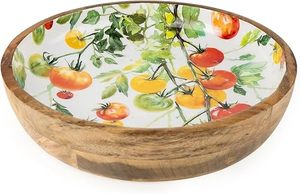 Polished Wooden Salad <b>Bowl</b> Natural Acacia Wood Fruit Soup <b>Cereal</b> Serving Dish Eco friendly acacia salad <b>bowl</b> American style - Product Image 5