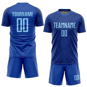 Uniforme de fútbol de secado rápido y transpirable, conjunto de camiseta y pantalones cortos de fútbol con impresión de logotipo personalizado de alta calidad en MOQ bajo. - Product Image 1