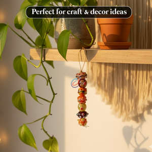 EXCEL EXPORTS Cuentas de vidrio decorativas de varios estilos, hechas a mano, tira de 8 pulgadas |   Cuentas Artísticas Hechas a Mano para Joyería y Manualidades DIY - Product Image 4