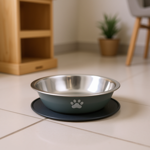 Ciotola per animali domestici Yommy in acciaio inossidabile da 11 cm con base antiscivolo per cani e gatti - Product Image 3