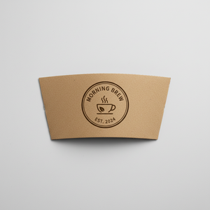 Manchon en papier kraft pour gobelet à café, fabriqué au Vietnam, impression personnalisée du logo, compatible micro-ondes, recyclable, pour café et restaurant - Product Image 6