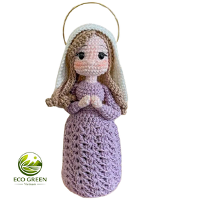 Muñeco de Ganchillo Hecho a Mano, Nacimiento de Jesús, Virgen María, Amigurumi, Decoración Navideña, Regalo, Artesanía Religiosa - Product Image 2
