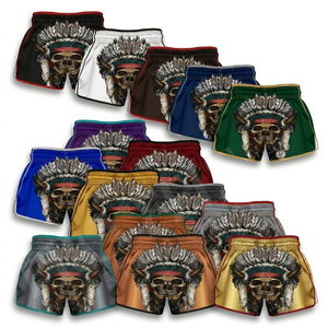 Shorts de Muay Thai personnalisés en polyester léger de haute qualité pour la lutte, le karaté, la boxe, le MMA, avec broderie personnalisée pour la salle de sport - Product Image 1