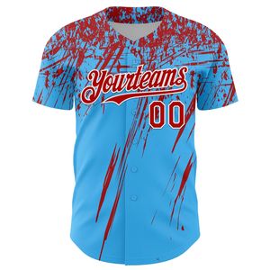 Maillot de baseball respirant à boutons, design personnalisé, manches courtes, antibactérien, toutes saisons - Product Image 6