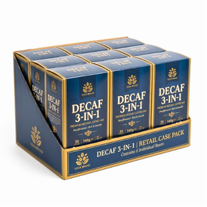 Su Marca, Café Instantáneo Premium 3 en 1 Descafeinado y Bajo en Grasa, 30 Sobres, 540g, Rico y Suave, Solo Agregue Agua Caliente - Product Image 5