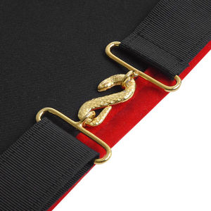 Delantal Masónico de Terciopelo Negro Bordado con LED Intermitente, Personalizado, para el 32º Grado del Rito Escocés, Regalia OES - Product Image 5