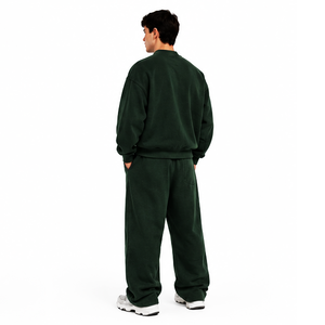 Chándal Verde Sostenible Estampado para Hombre, de Alta Demanda, con Cremallera Completa, Cuello Alto, Ajuste Holgado, Ropa Casual con Bolsillos Laterales y Logotipo Personalizado - Product Image 5