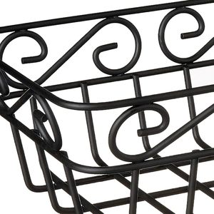 Luxury Black Metal Wire <b>Storage</b> <b>Basket</b> Decorative Scroll Design Organizer <b>Basket</b> for Kitchen Bathroom Pantry Countertop Fruit Br - Product Image 5