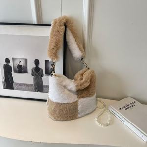 Nuevo Bolso de Hombro/Bandolera para Mujer con Estampado Animal de Piel Sintética en Bloques de Color, con Cierre de Cremallera y Broche - Product Image 1