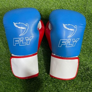 Gants de boxe Fly en cuir véritable, Velcro, bleu, rouge, blanc, équipement d'entraînement pour adultes, respirants, gants de boxe Winning, no boxing no life - Product Image 3