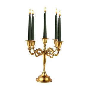 Ensemble élégant de porte-bougie et de pot à bougie dorés, ornement décoratif pour la table de la maison, pour mariage, Pâques, Saint-Valentin, à prix avantageux - Product Image 6