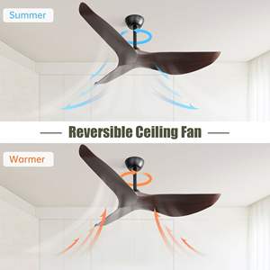 Ventilatore da Soffitto Moderno da 52 Pollici con Telecomando a 6 Velocità, 3 Pale in ABS, Motore DC Reversibile, Senza Luce - Per Uso Domestico - Product Image 3