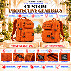 Mochila Protectora Personalizada con Múltiples Bolsillos con Cremallera y Correas Acolchadas Ajustables para Entrenamiento, Viajes y Equipo de Equipo - Product Image 4