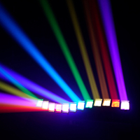 Luz Móvil Profesional de Cabeza Móvil con Haz de Luz RGBW de 12×60W, Luces Móviles de Matriz para DJ, para Clubes, Conciertos y Escenarios