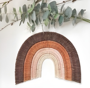 Adorable Kids <b>Bedroom</b> Wall Decoration Rattan Colorful Wall <b>rainbow</b> Arch Decal Stickers for Children Rooms - Product Image 2