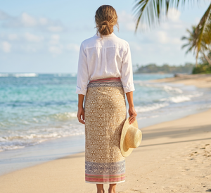 Pareo Artesanal Hecho a Mano al por Mayor con Borde de Zari, Elegante Pareo de Playa para Mujer, Pareo de Playa Ligero de Algodón, Tradicional Indio - Product Image 4
