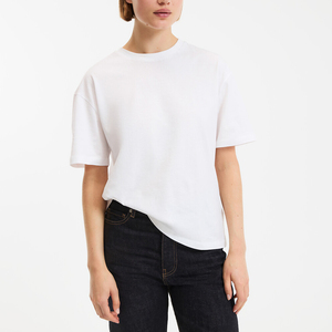 T-shirt élégant et décontracté pour femme à col rond, 100 % coton, écologique, respirant et à séchage rapide - Product Image 1