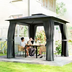 Gazebo/Pergola da Giardino con Tettoia per Esterni e Visibilità Migliorata - Product Image 1