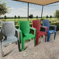 Chaise de jardin moderne en PVC AVRO-Mobilier d'extérieur durable pour hôtel et cuisine