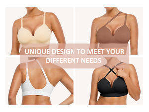 Women's Full Coverage Wireless Camisole Comfortable Everyday <b>Bras</b> Adjustable Straps Customizable <b>Cup</b> Logo Knitted Nylon - Product Image 6