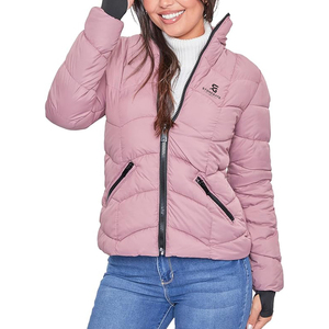 <b>Ladies</b> Casual Puffer Jacket Winter Warm Hooded Padding Outdoor Windproof Solid Color <b>Lightweight</b> New Quality Custom Logo <b>Coat</b> - Product Image 5