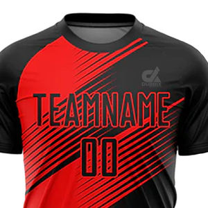 เสื้อฟุตบอลแขนสั้นคุณภาพสูง แห้งเร็ว ทรงเข้ารูป  รับสกรีนชื่อทีม  ซับเหงื่อได้ดี ผลิตจากโพลีเอสเตอร์ 100% ชุดกีฬา - Product Image 6